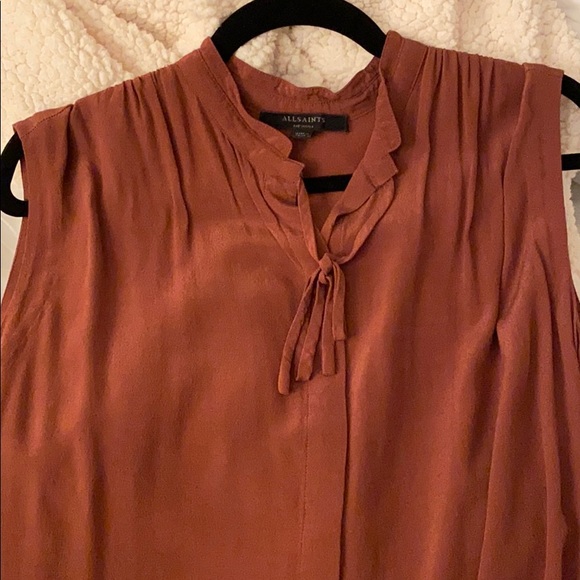 All Saints burnt orange tunic M - Picture 2 of 6